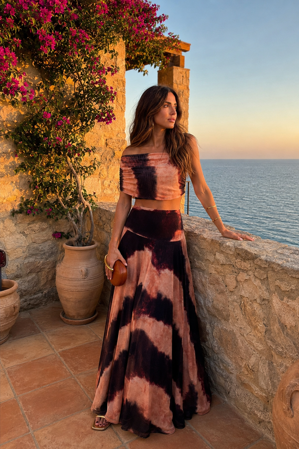 ELSA- Vestido Bicolor Mediterraneo