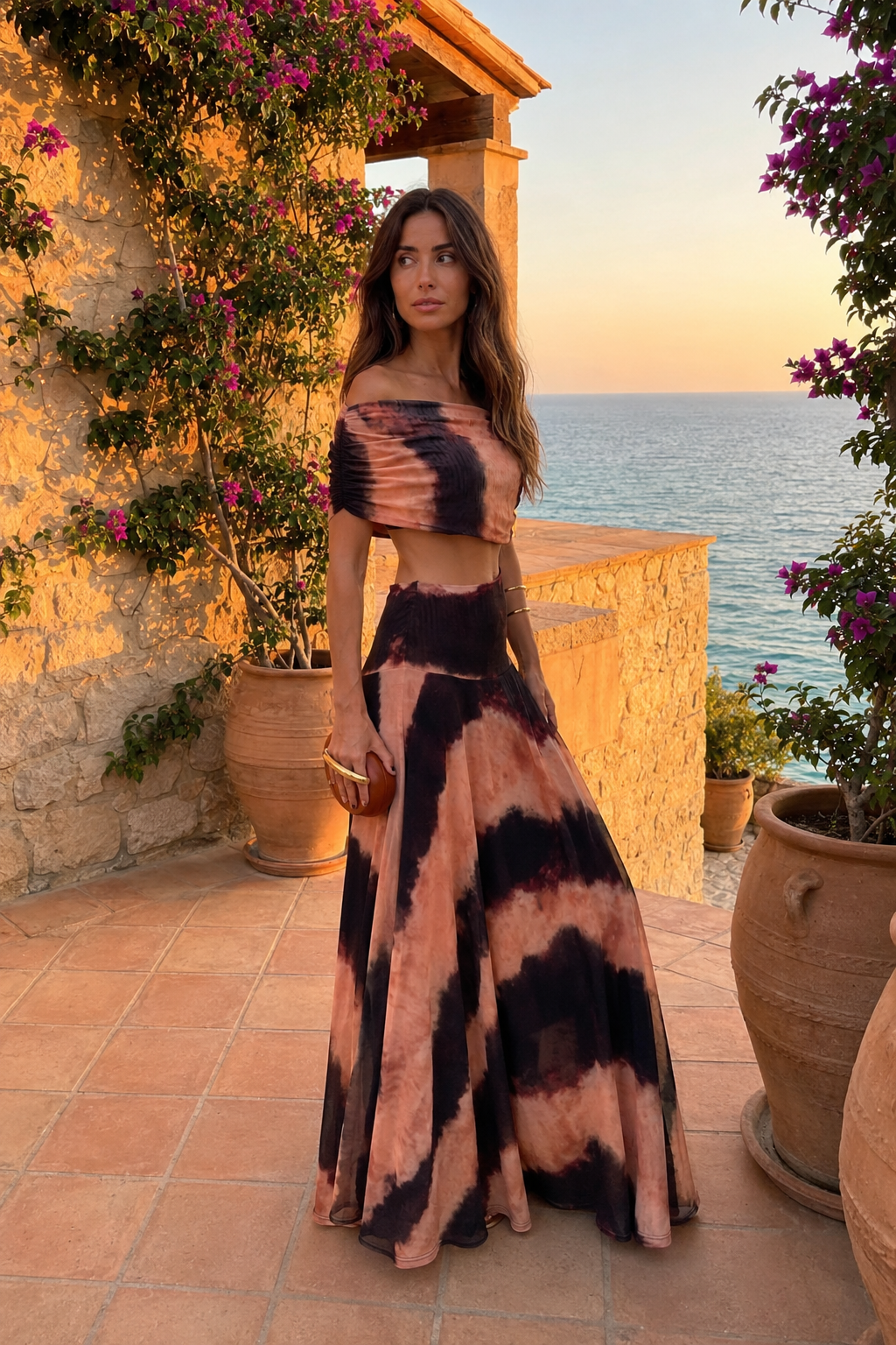 ELSA- Vestido Bicolor Mediterraneo