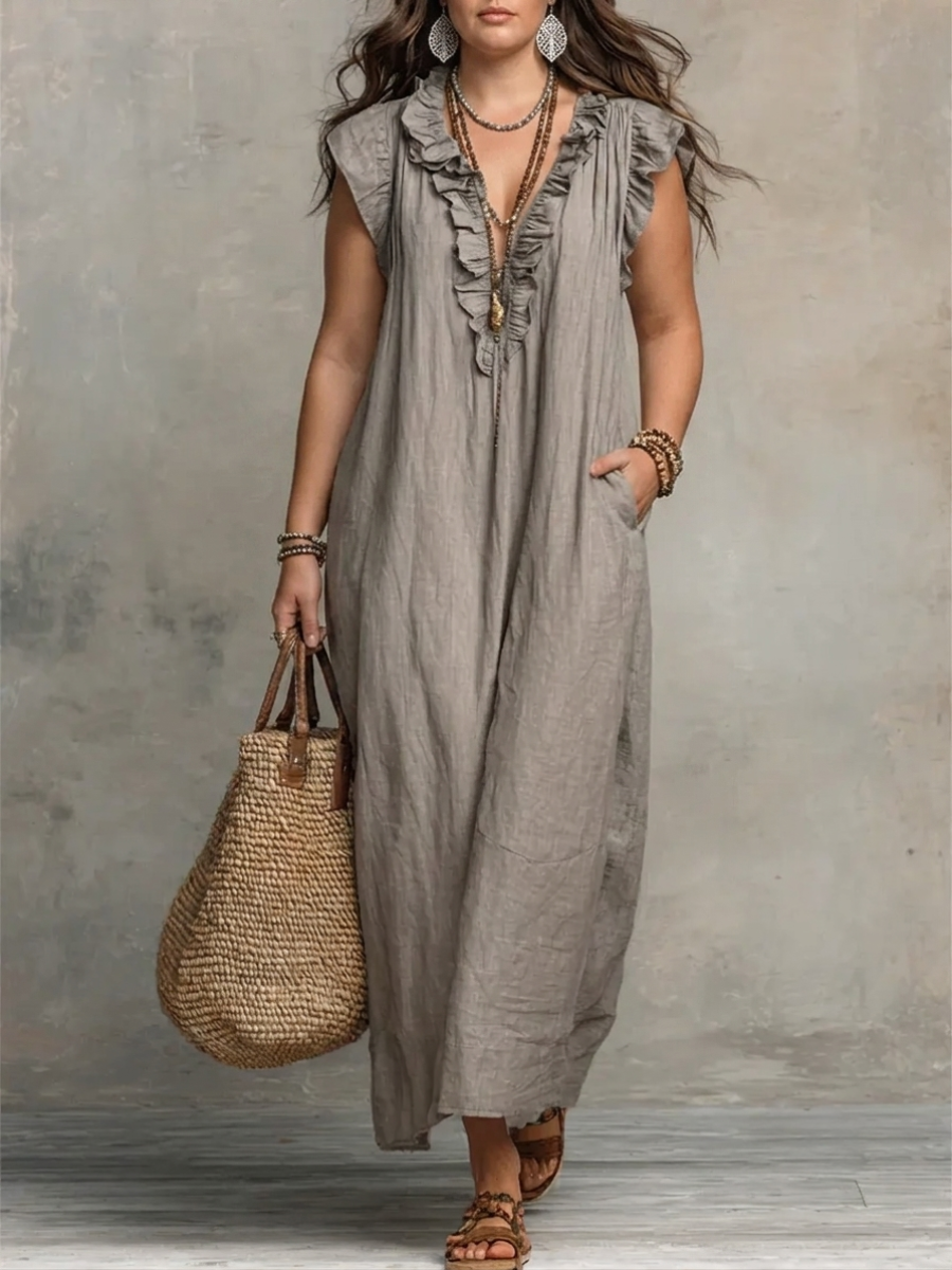 CALA Vestido fluido con flecos