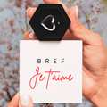 Bague Ajustable - Coeur - Bref, je t'aime