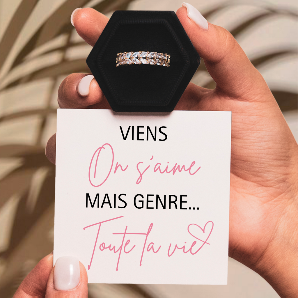 Bague Ajustable - Amour Absolu - Viens on s'aime...