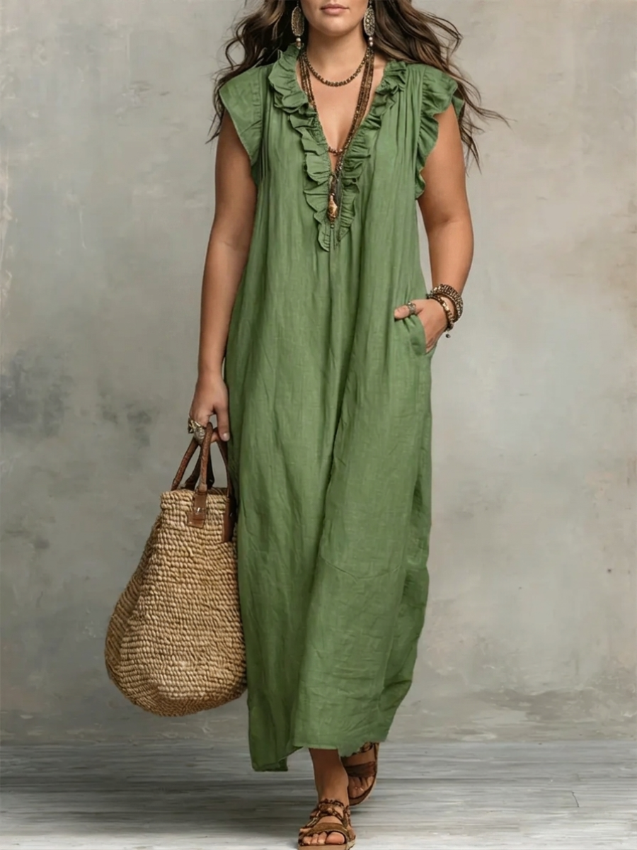 CALA Vestido fluido con flecos
