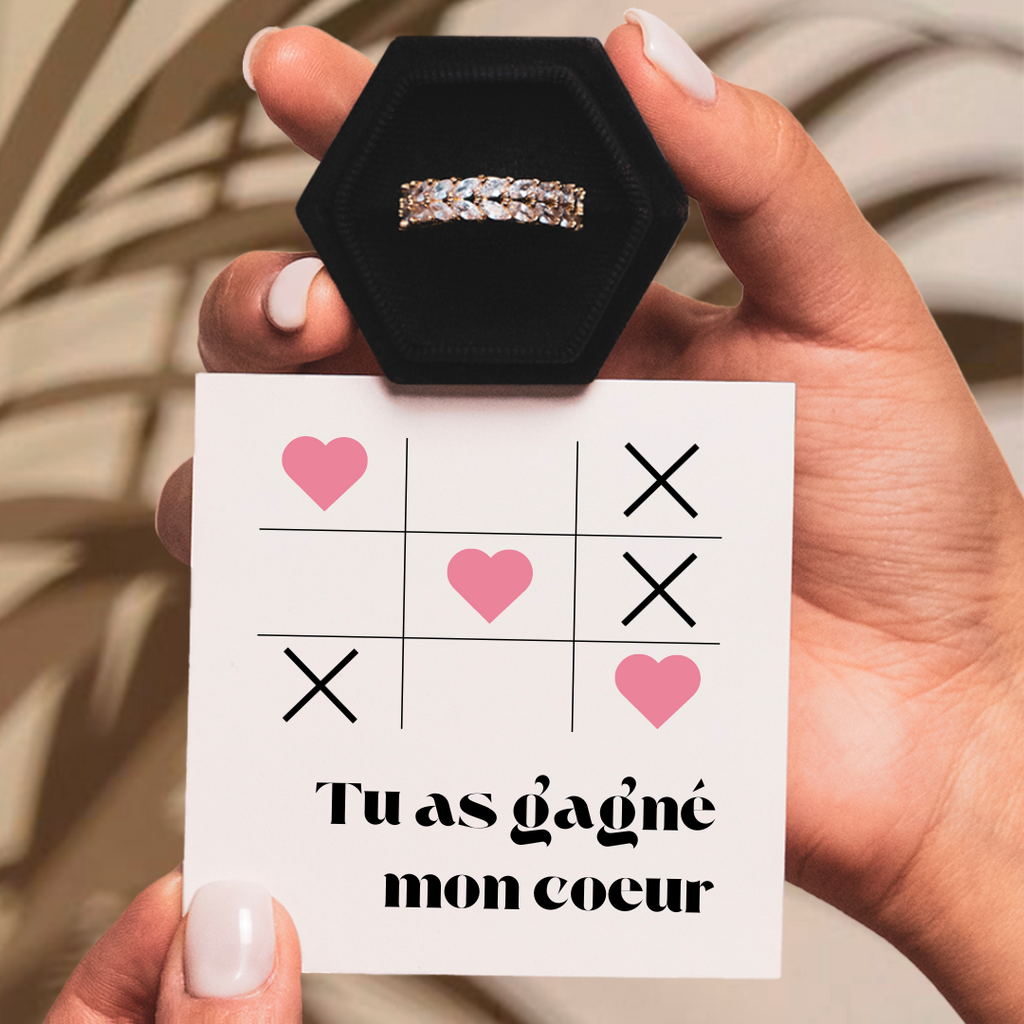 Bague Ajustable - Amour Absolu - Tu as gagné mon coeur