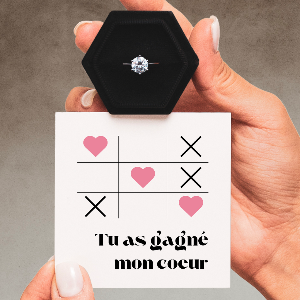 Bague Ajustable - Amour Passionnel - Tu as gagné mon coeur