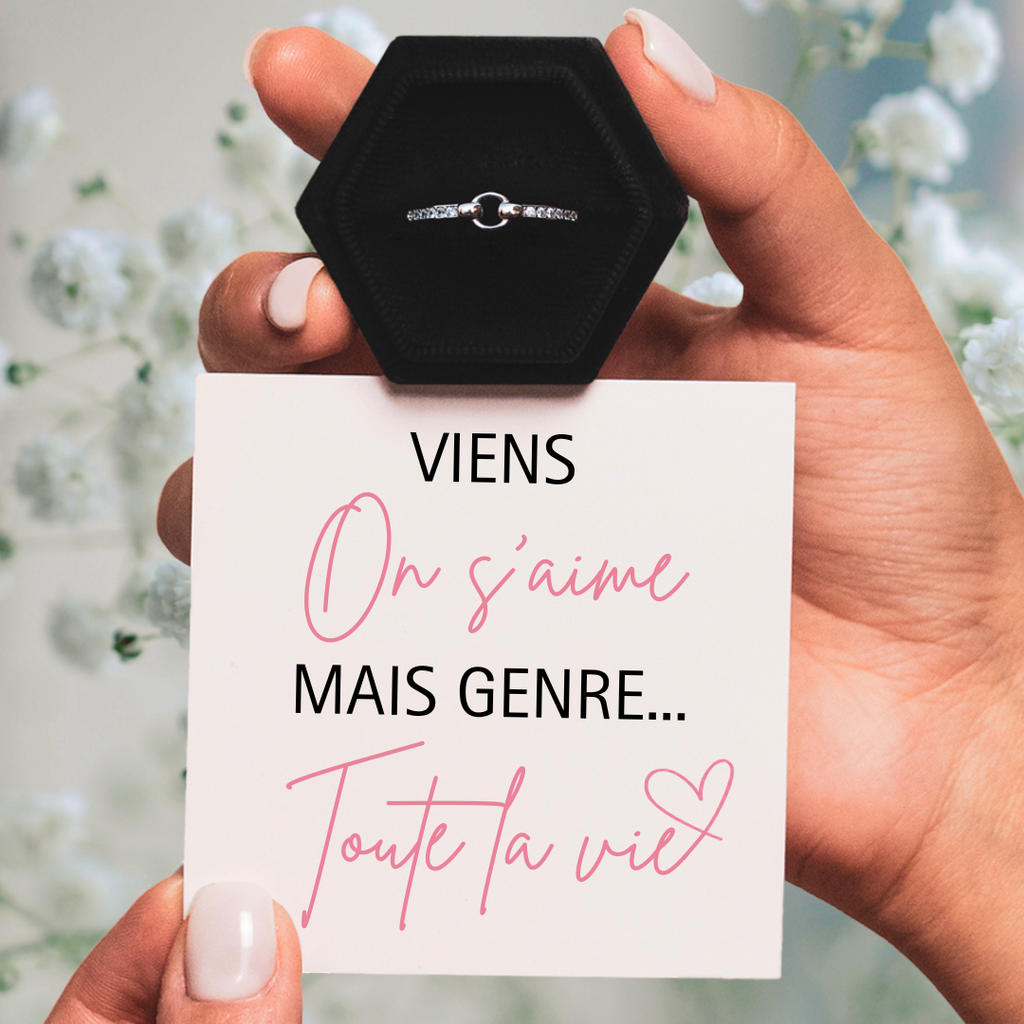 Bague Ajustable - Lien Éternel - Viens on s'aime...