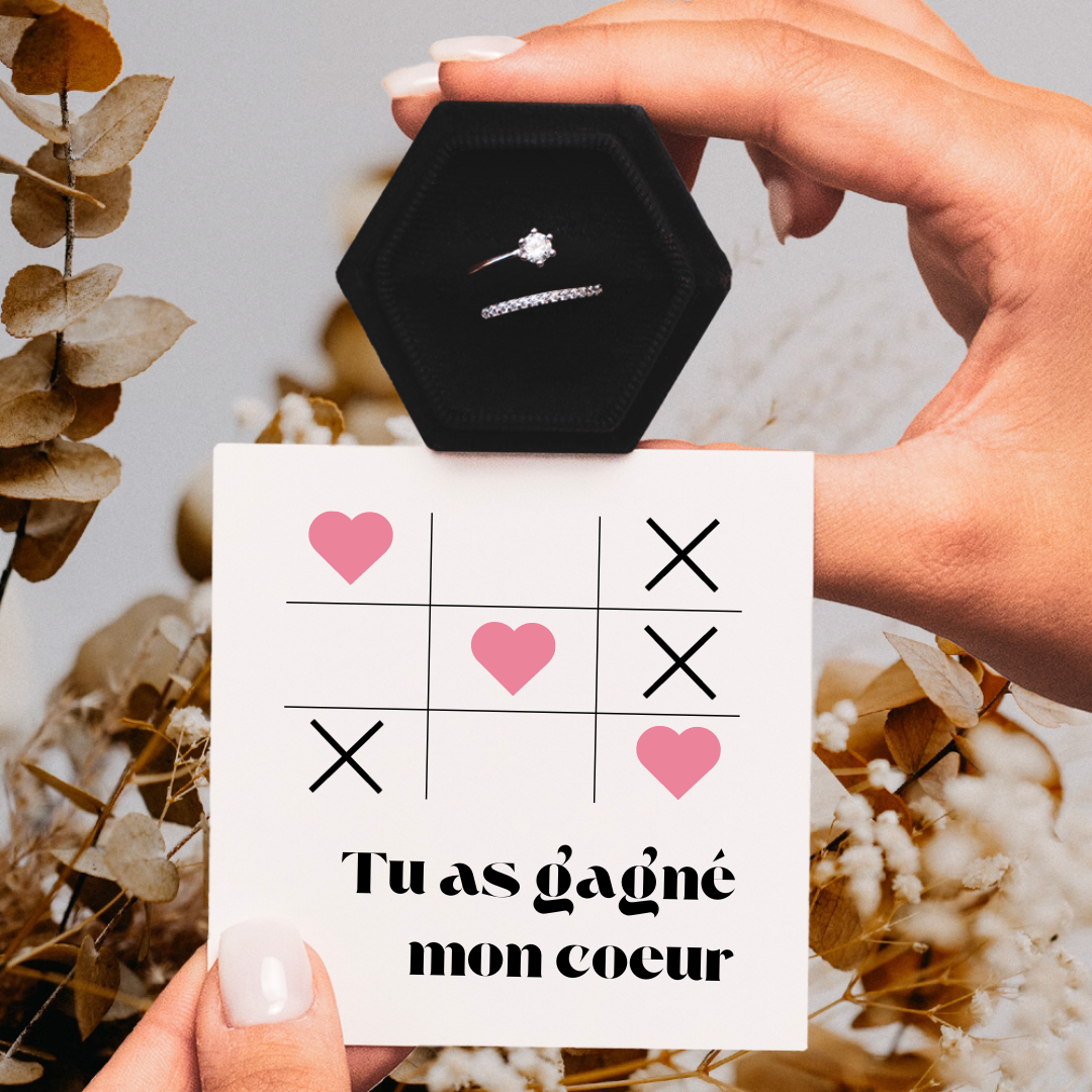 Bague Ajustable - Amour Infini - Tu as gagné mon coeur