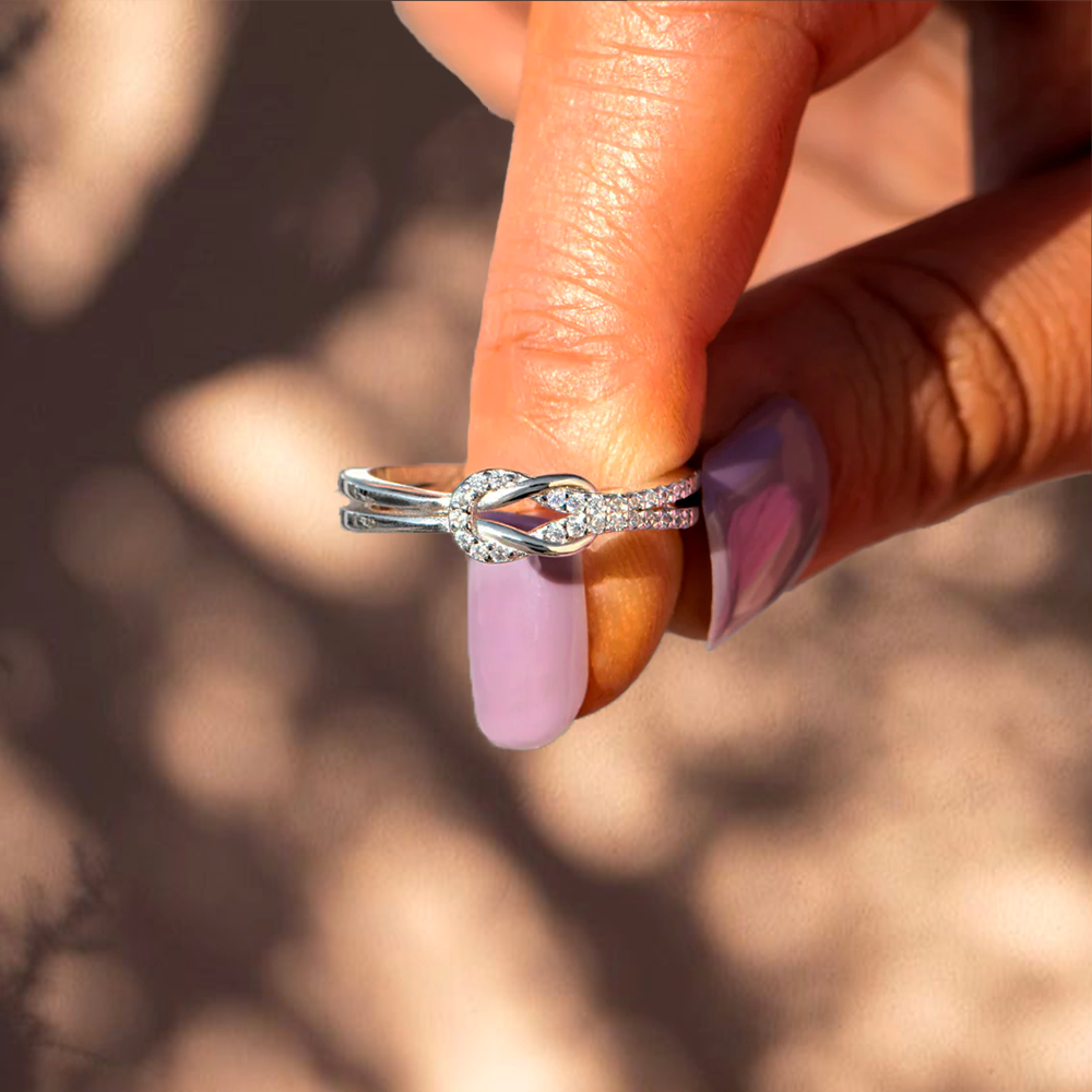 Bague Ajustable Noeud Infini - À ma meilleure amie - Les liens éternels