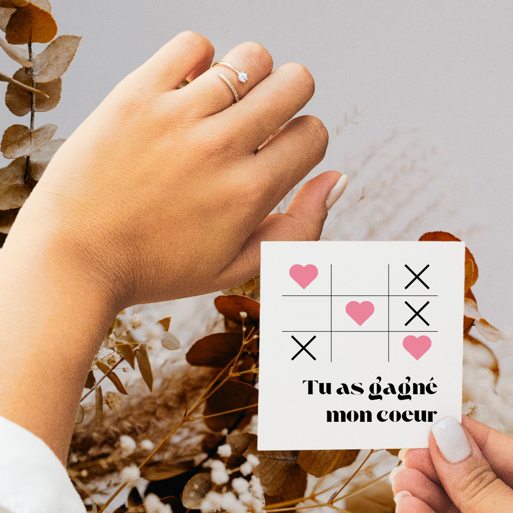 Bague Ajustable - Amour Infini - Tu as gagné mon coeur