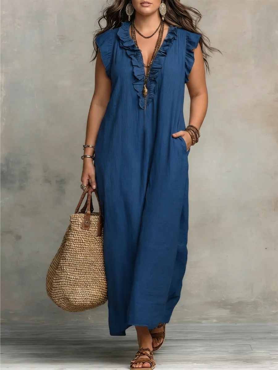CALA Vestido fluido con flecos