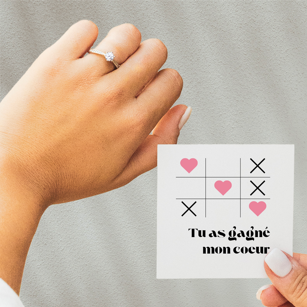 Bague Ajustable - Amour Fusionnel - Tu as gagné mon coeur