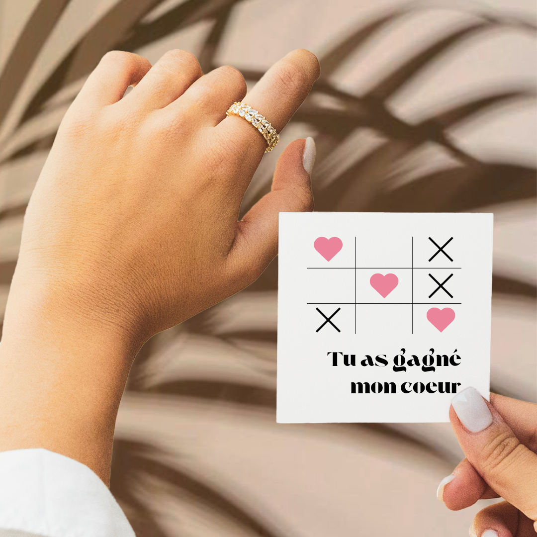 Bague Ajustable - Amour Absolu - Tu as gagné mon coeur