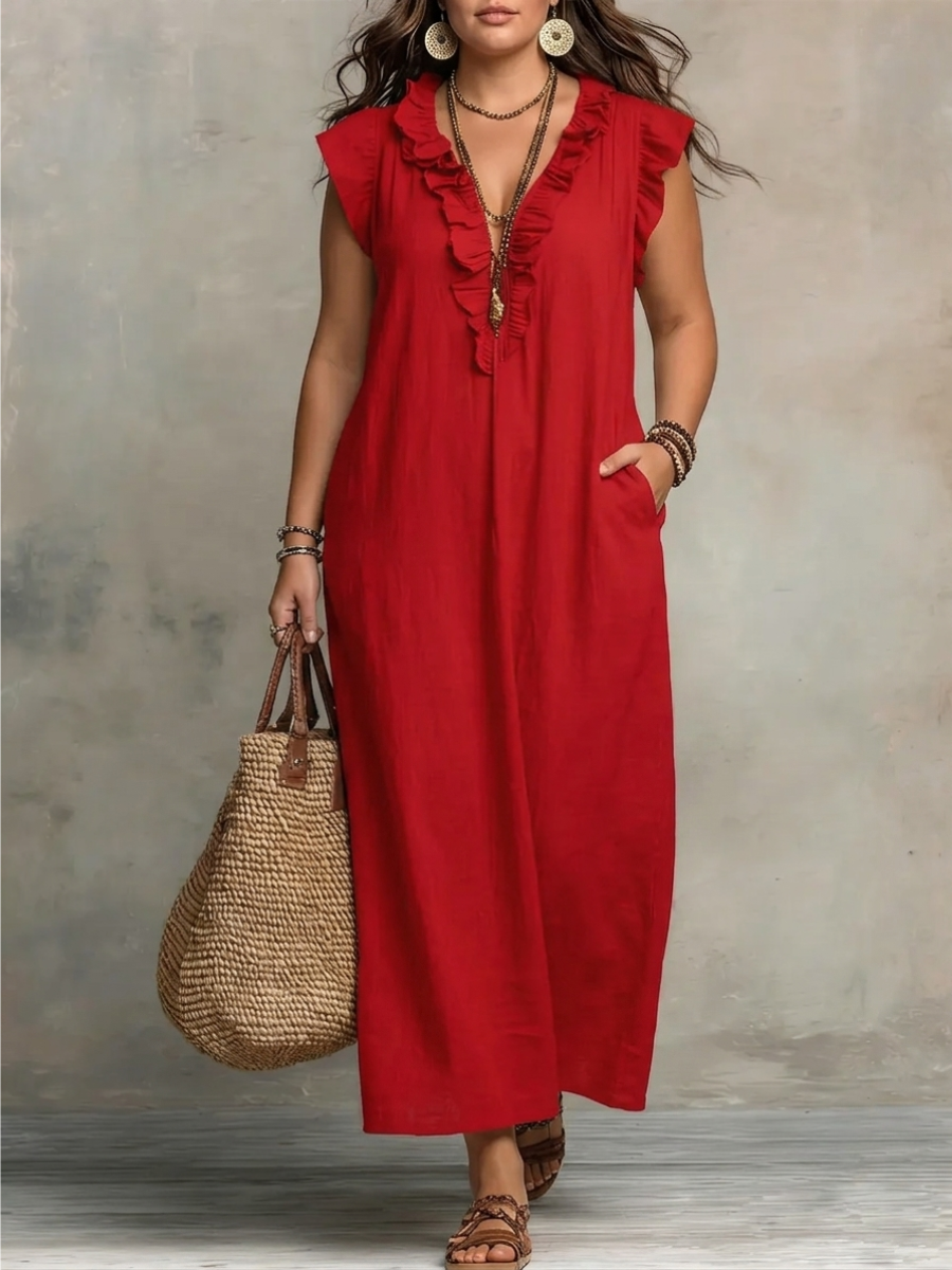 CALA Vestido fluido con flecos