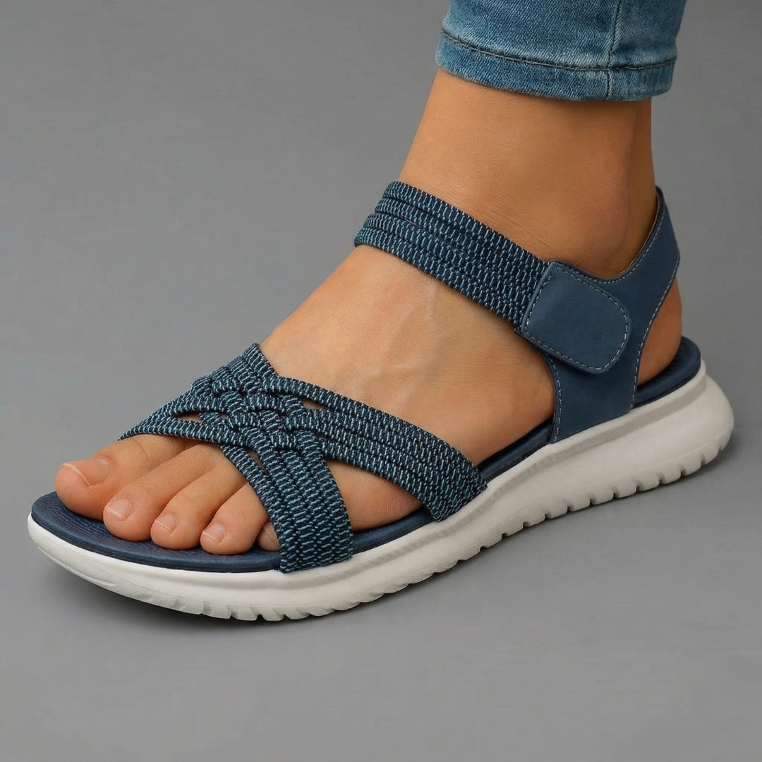 AMBAR Sandalias ortopédicas con cierre de velcro