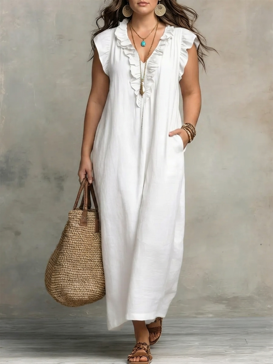 CALA Vestido fluido con flecos