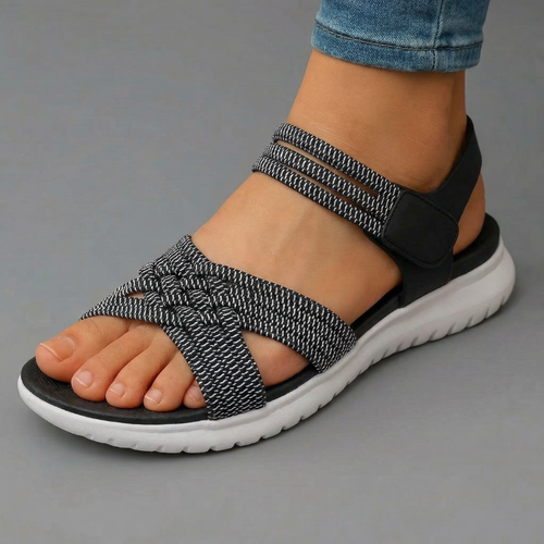 AMBAR Sandalias ortopédicas con cierre de velcro