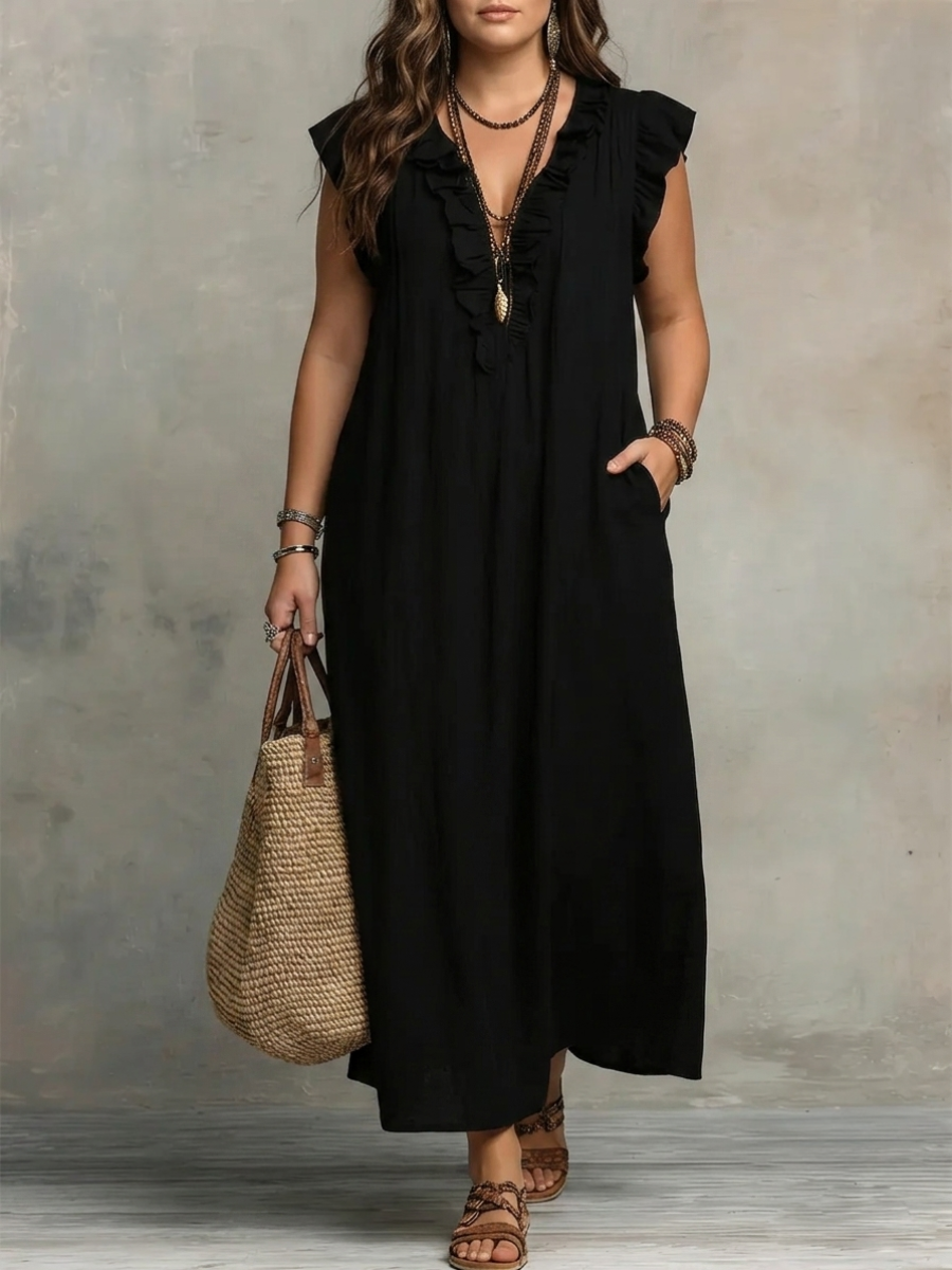 CALA Vestido fluido con flecos