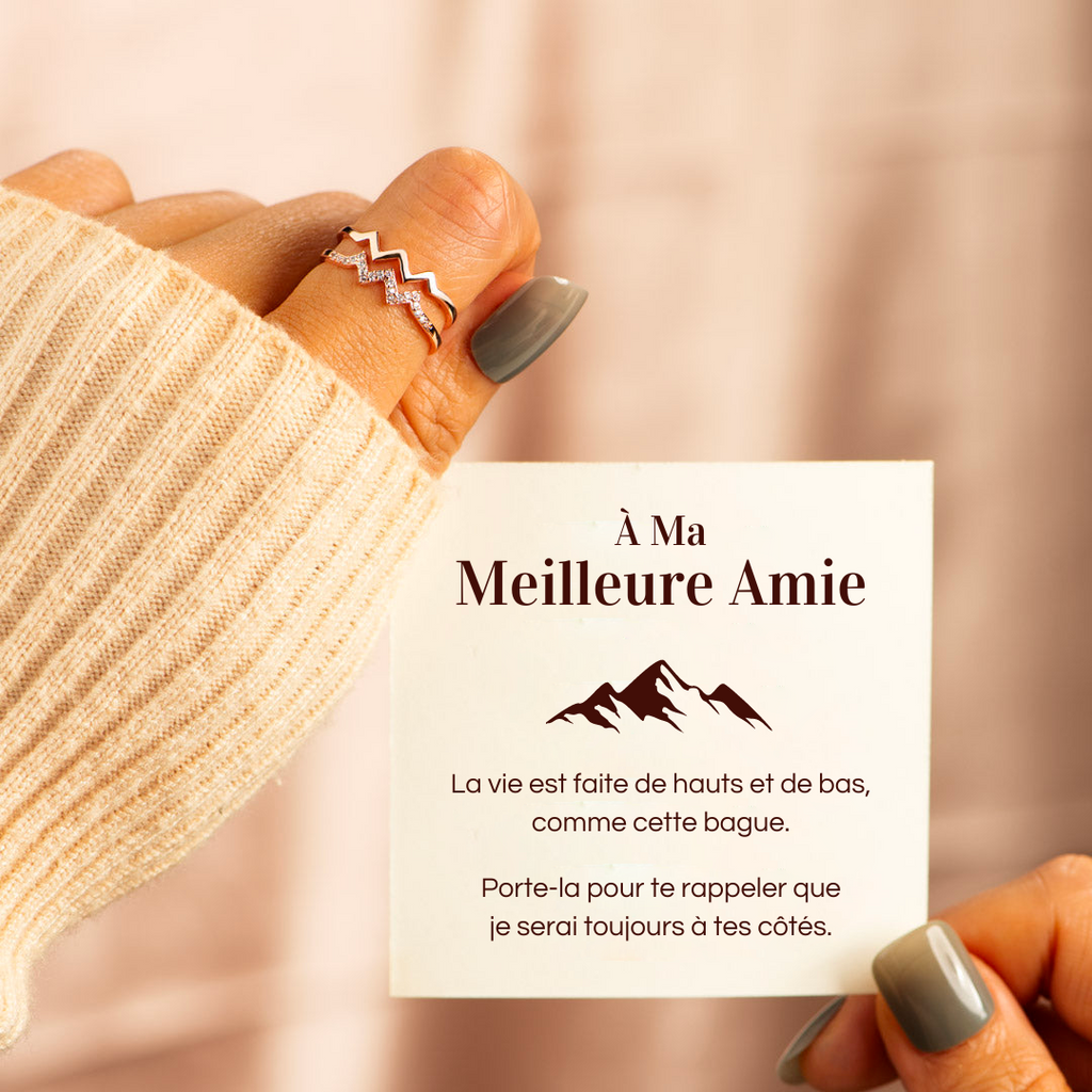 Bague Ajustable - À ma meilleure amie - Je serai toujours à tes côtés