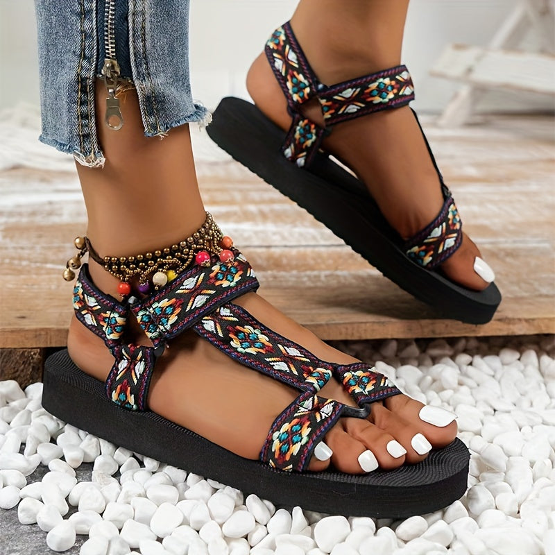 ADELINA Sandalias boho multicolor