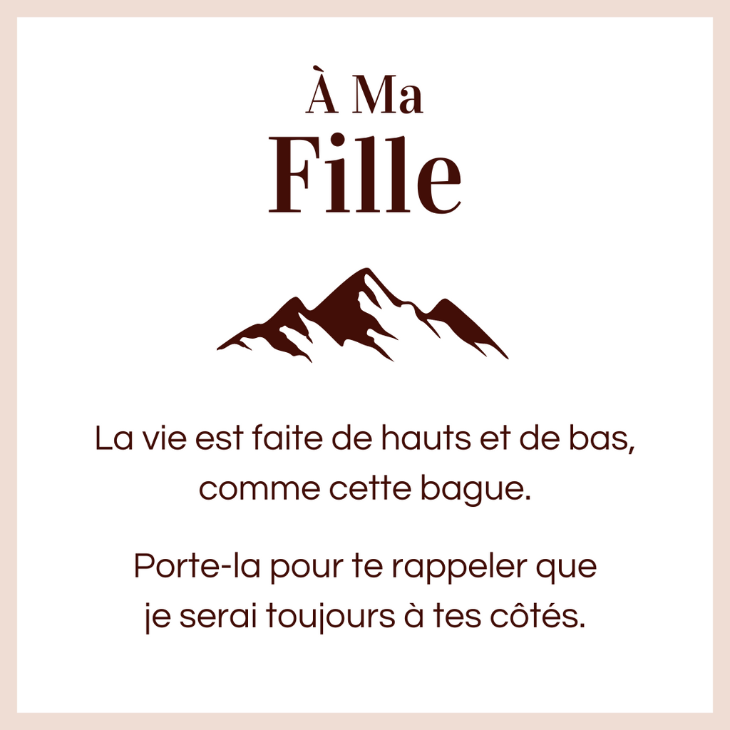 Bague Ajustable - À ma fille - Je serai toujours à tes côtés