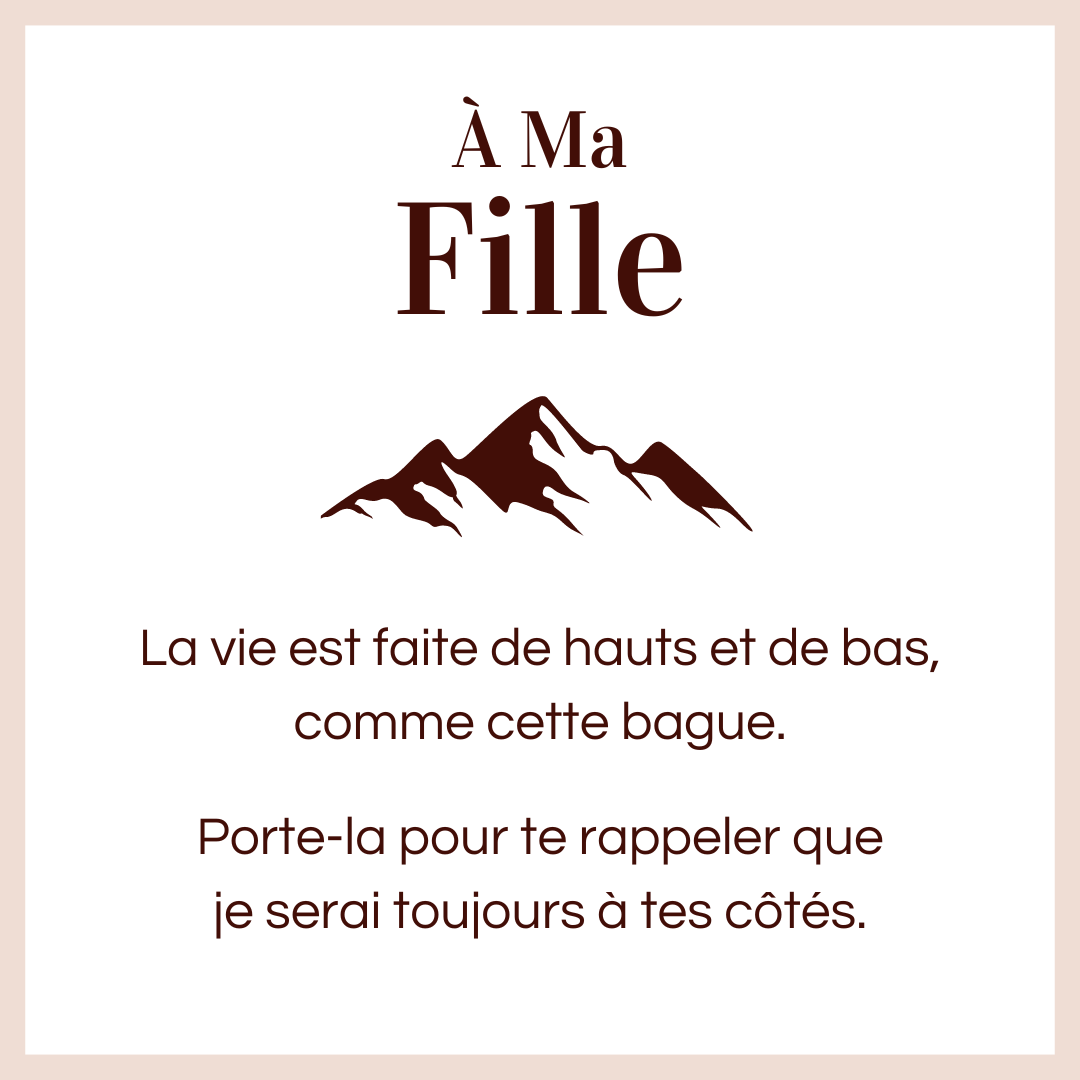Bague Ajustable - À ma fille - Je serai toujours à tes côtés
