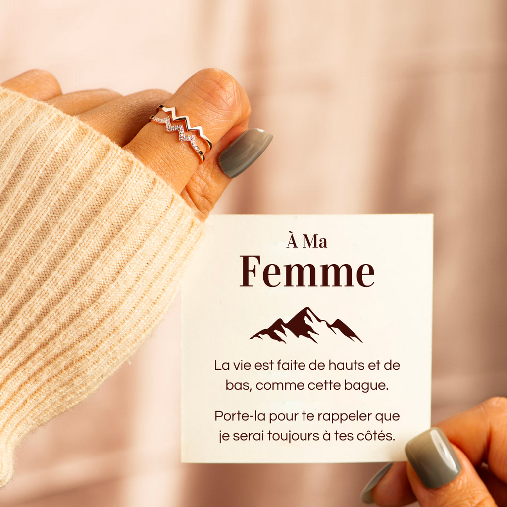 Bague Ajustable - À ma femme - Je serai toujours à tes côtés