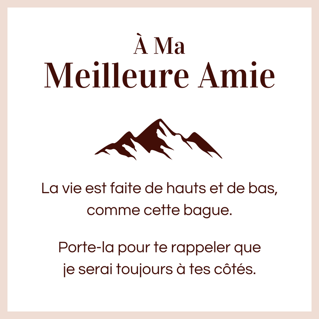 Bague Ajustable - À ma meilleure amie - Je serai toujours à tes côtés