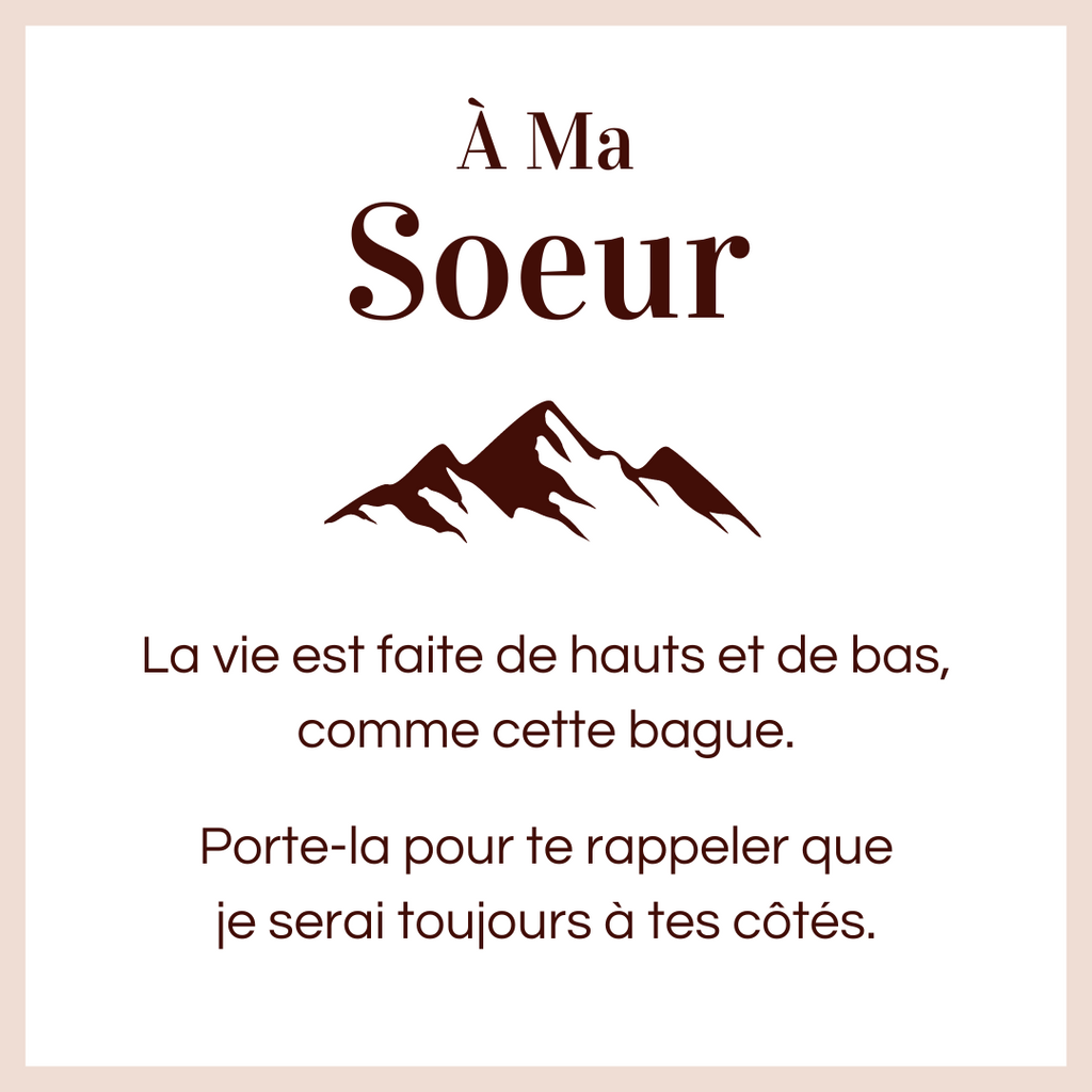 Bague Ajustable - À ma soeur - Je serai toujours à tes côtés