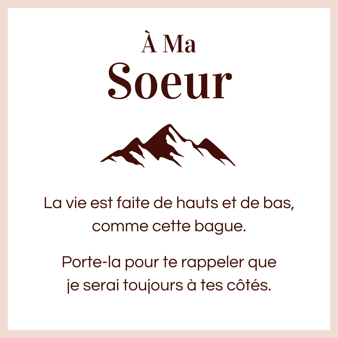 Bague Ajustable - À ma soeur - Je serai toujours à tes côtés