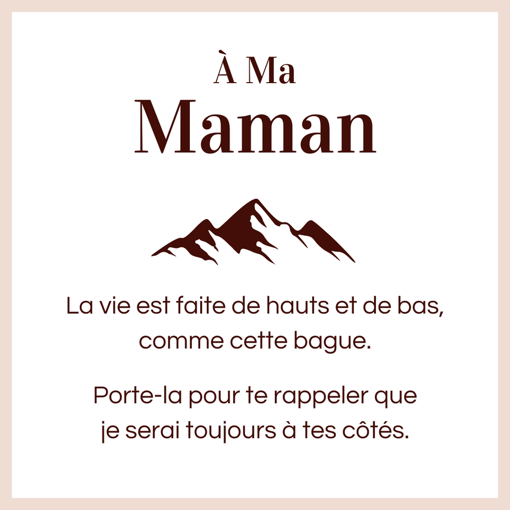 Bague Ajustable - À ma maman - Je serai toujours à tes côtés