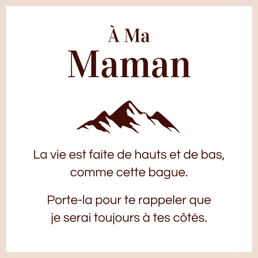 Bague Ajustable - À ma maman - Je serai toujours à tes côtés