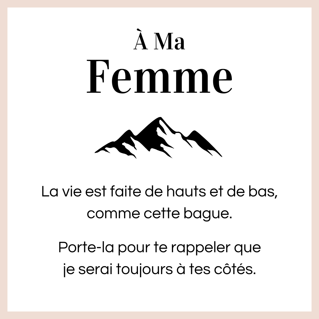 Bague Ajustable - À ma femme - Je serai toujours à tes côtés