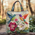 Bolso Artesanal - Colibrì y Flor Blanca