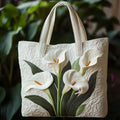 Bolso Artesanal Acolchado - Girasol Blanco
