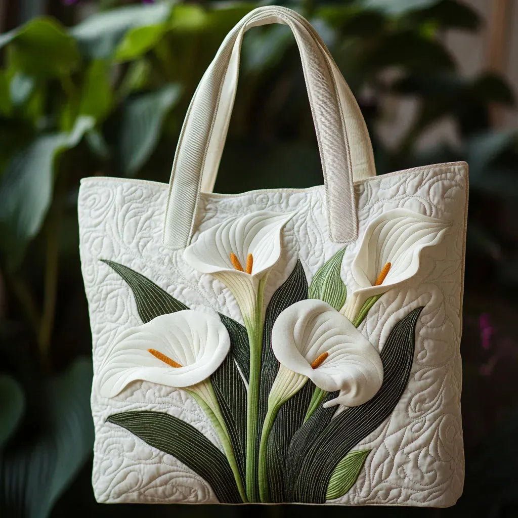 Bolso Artesanal Acolchado - Girasol Blanco