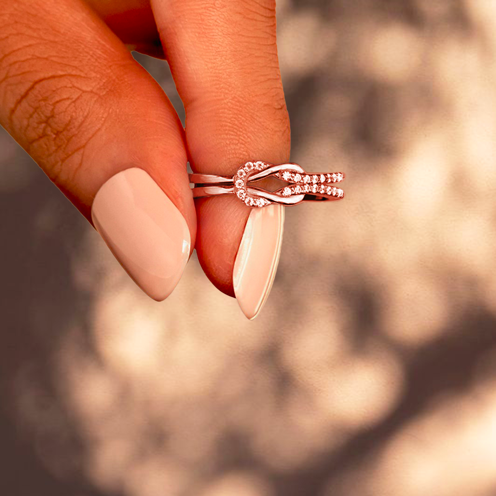 Bague Ajustable Noeud Infini - À ma fille - Les liens éternels