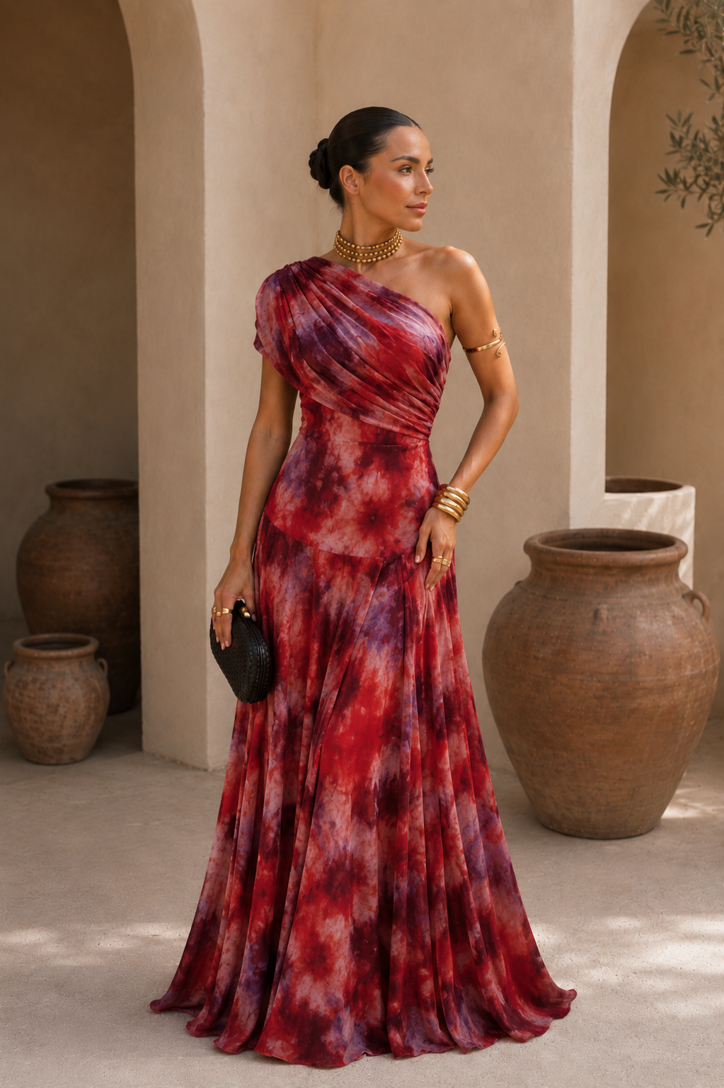 SIENA Vestido Hombro Asimétrico