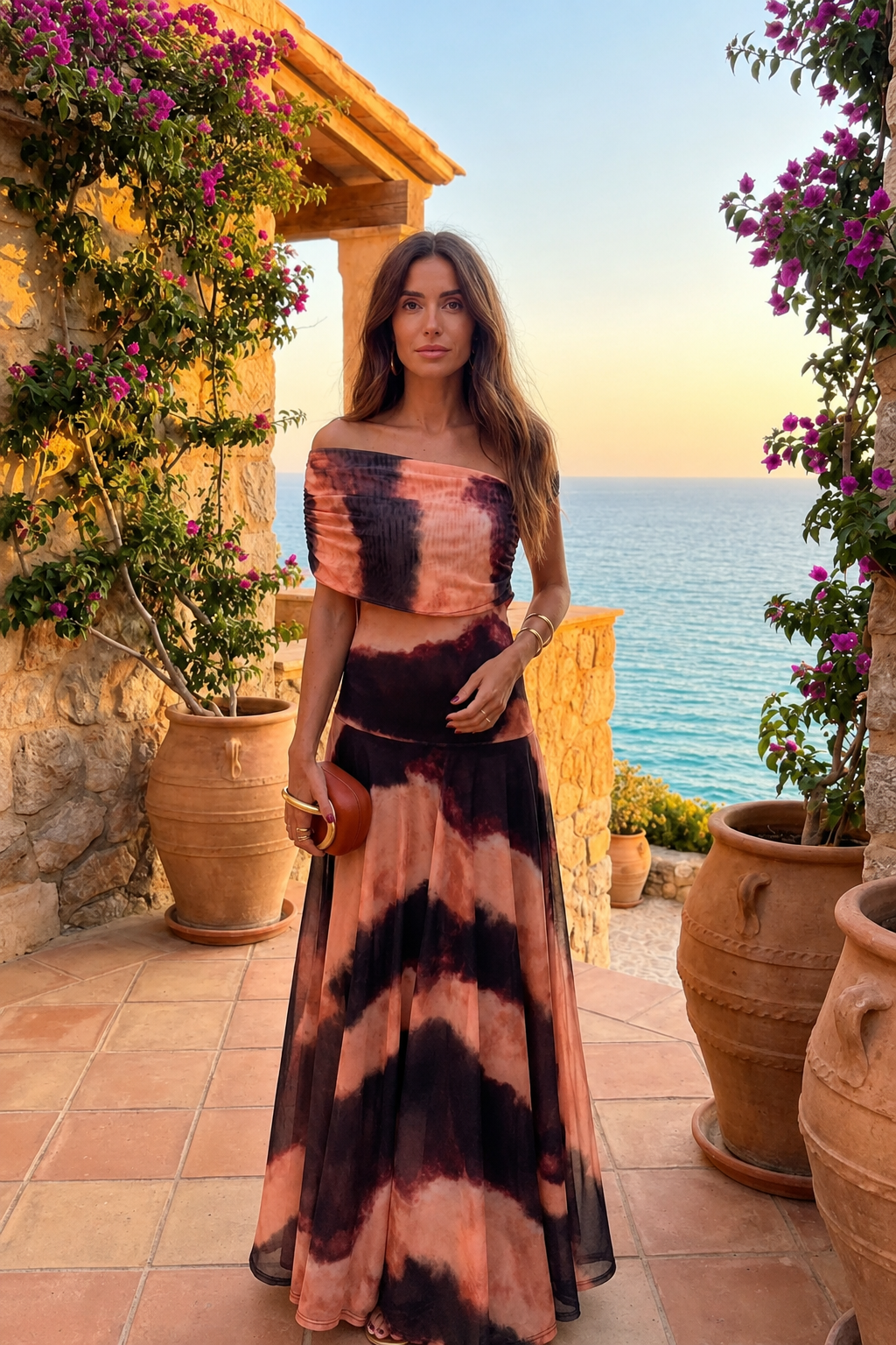 ELSA- Vestido Bicolor Mediterraneo