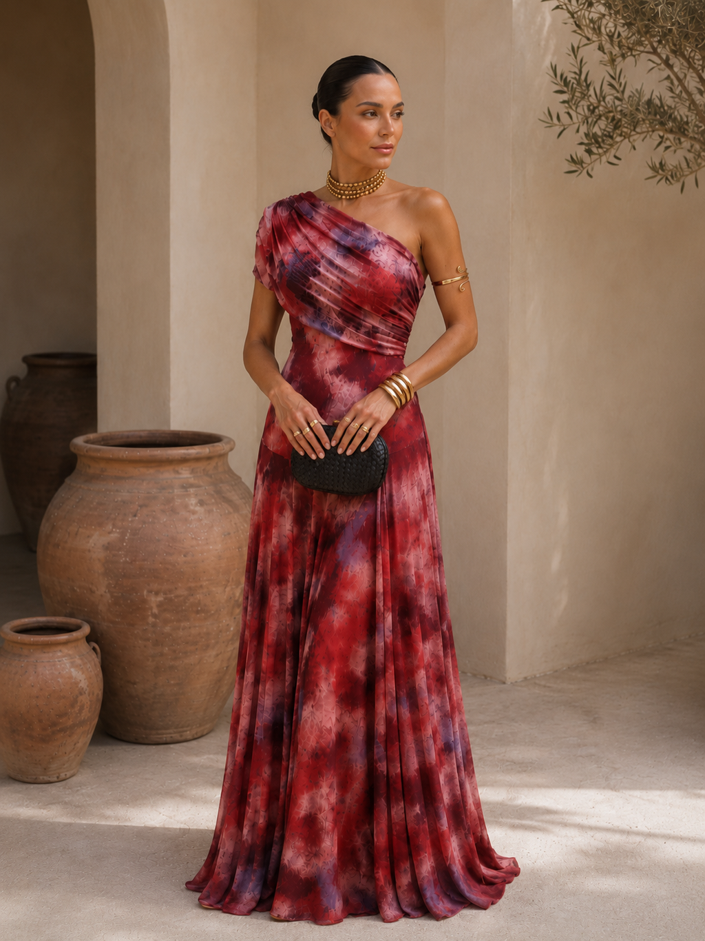 SIENA Vestido Hombro Asimétrico