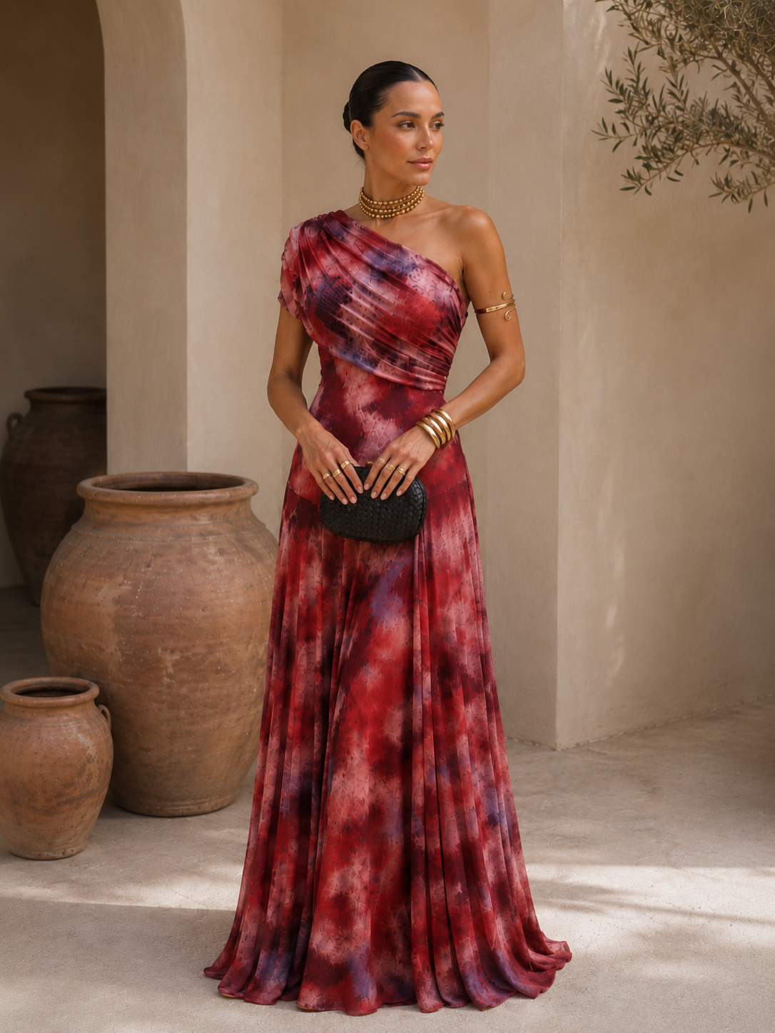 SIENA Vestido Hombro Asimétrico