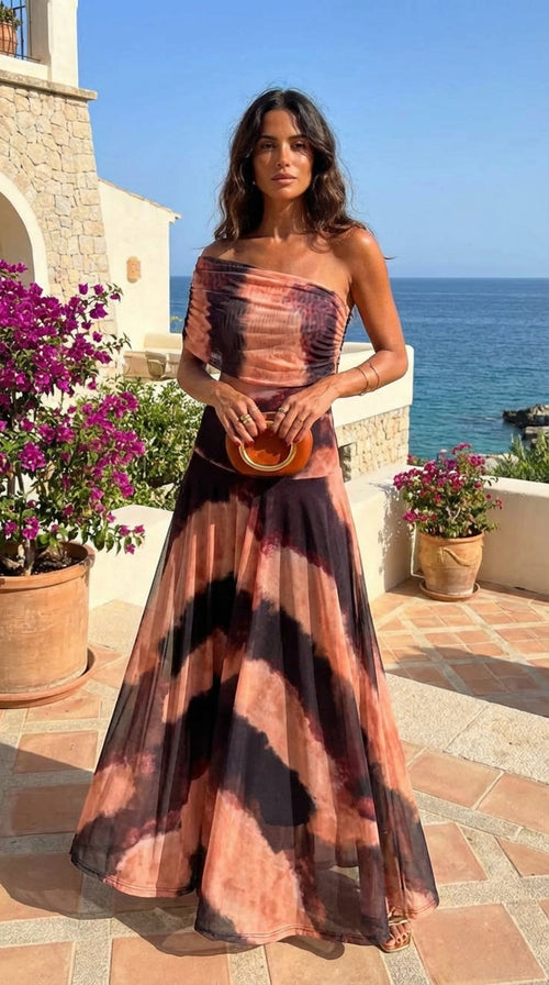 ELSA- Vestido Bicolor Mediterraneo