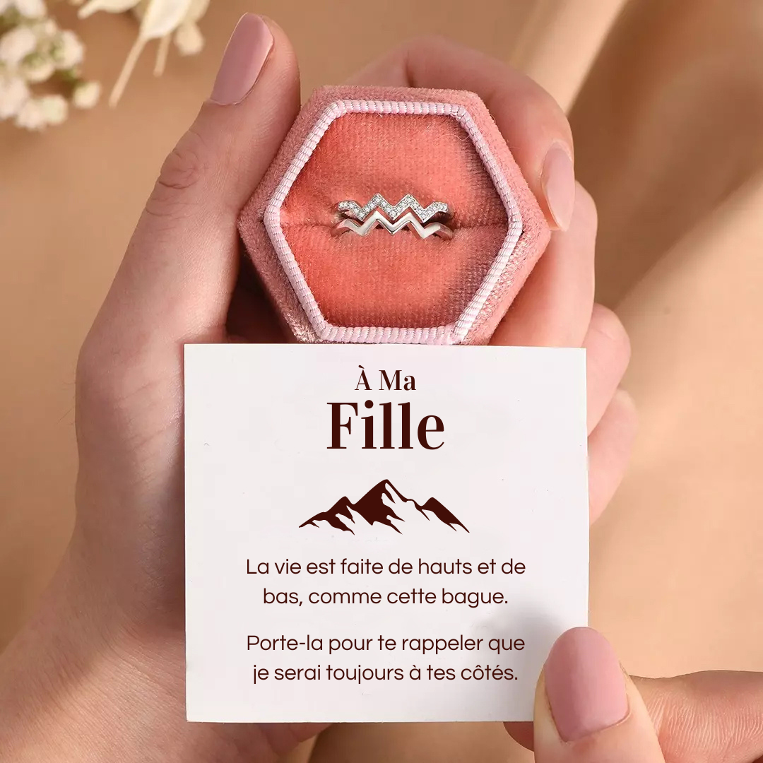 Bague Ajustable - À ma fille - Je serai toujours à tes côtés