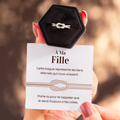Bague Ajustable Noeud Infini - À ma fille - Les liens éternels