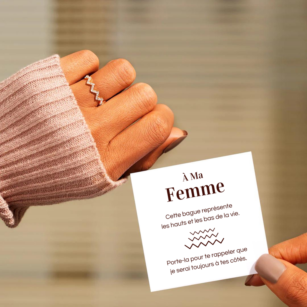 Bague Ajustable - À ma femme - Je serai toujours à tes côtés (Edition limitée)