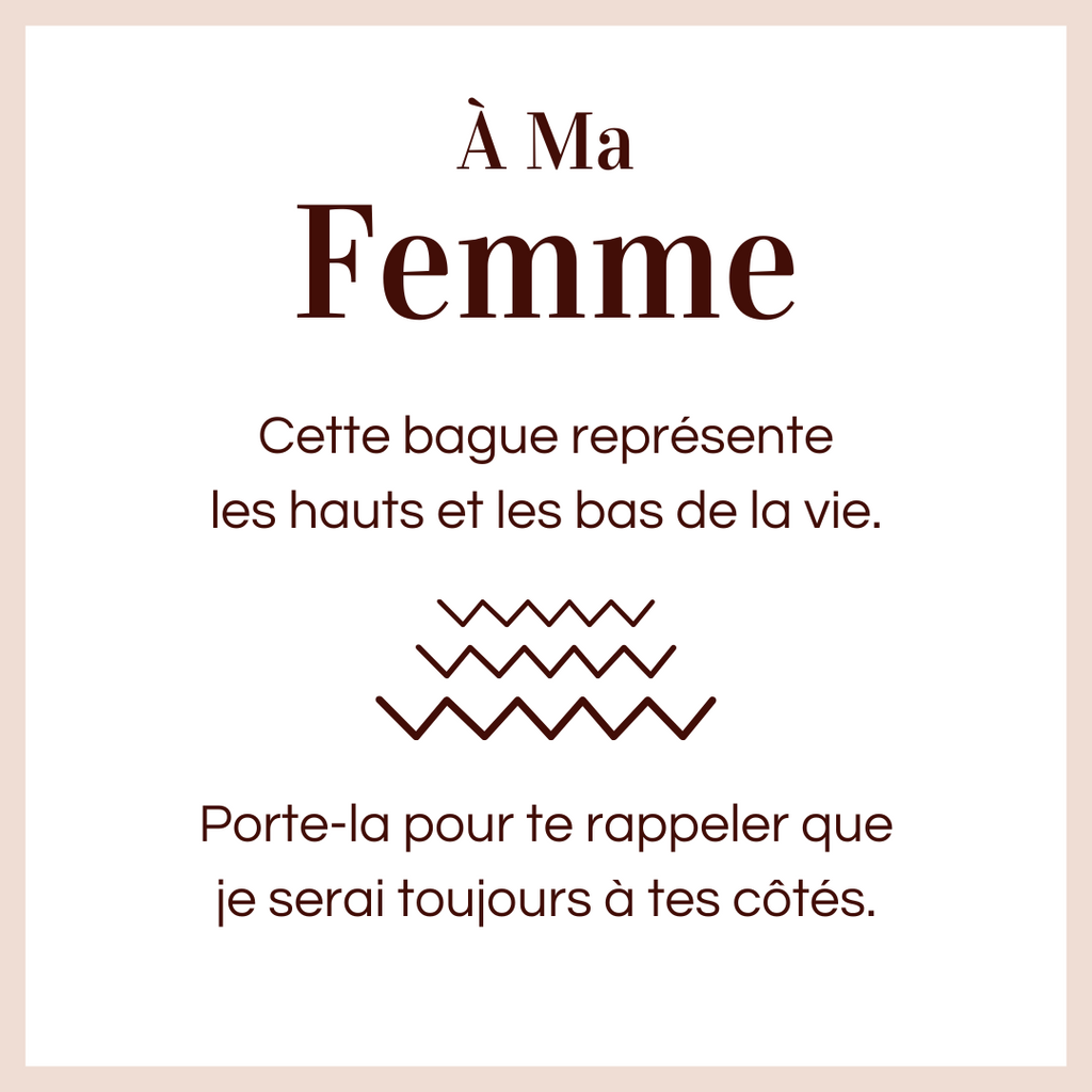 Bague Ajustable - À ma femme - Je serai toujours à tes côtés (Edition limitée)