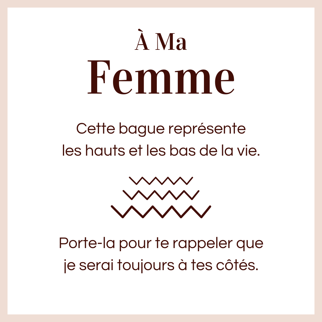 Bague Ajustable - À ma femme - Je serai toujours à tes côtés (Edition limitée)