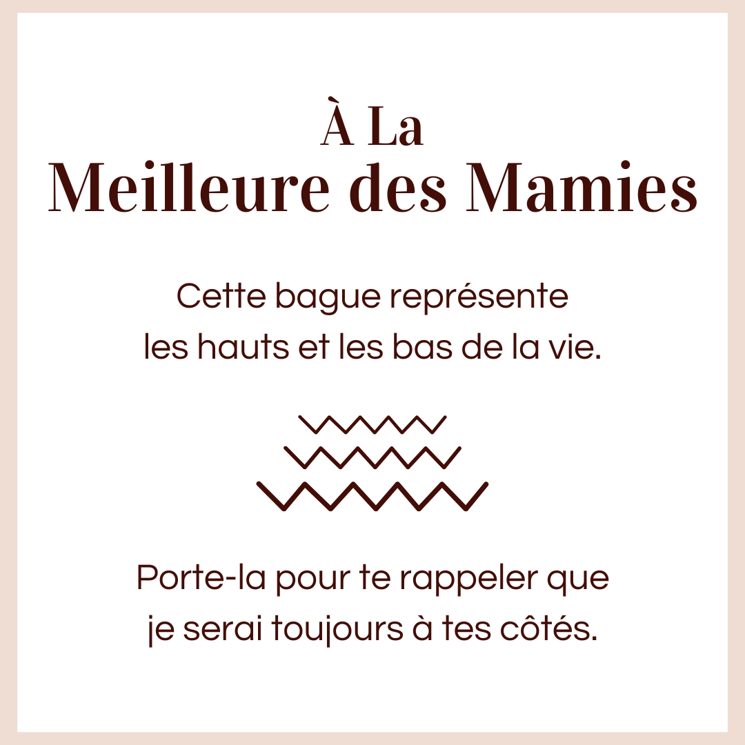 Bague Ajustable - À la meilleure des mamies - Je serai toujours à tes côtés (Edition limitée)