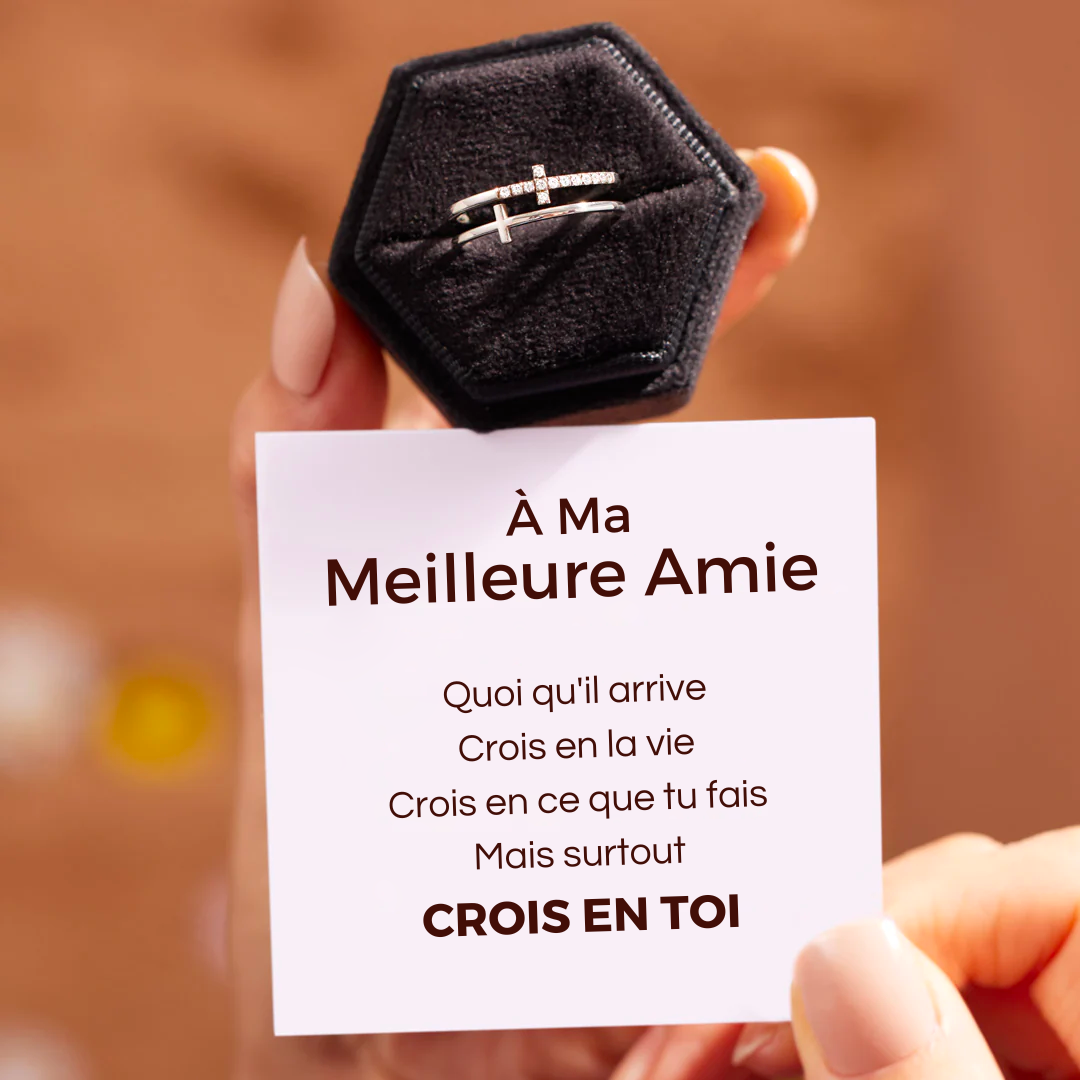 Bague Ajustable - À ma meilleure amie - Crois en toi