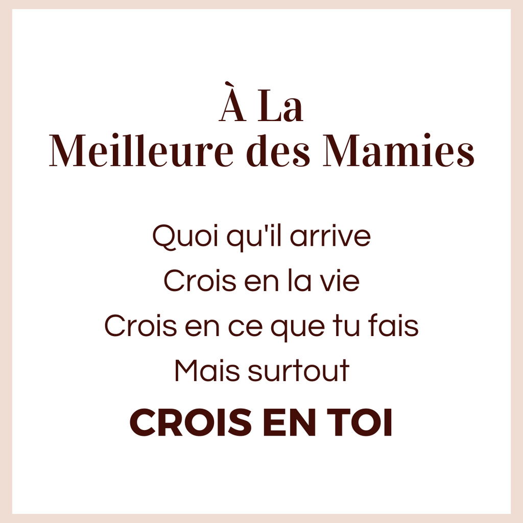 Bague Ajustable - À la meilleure des mamies - Crois en toi