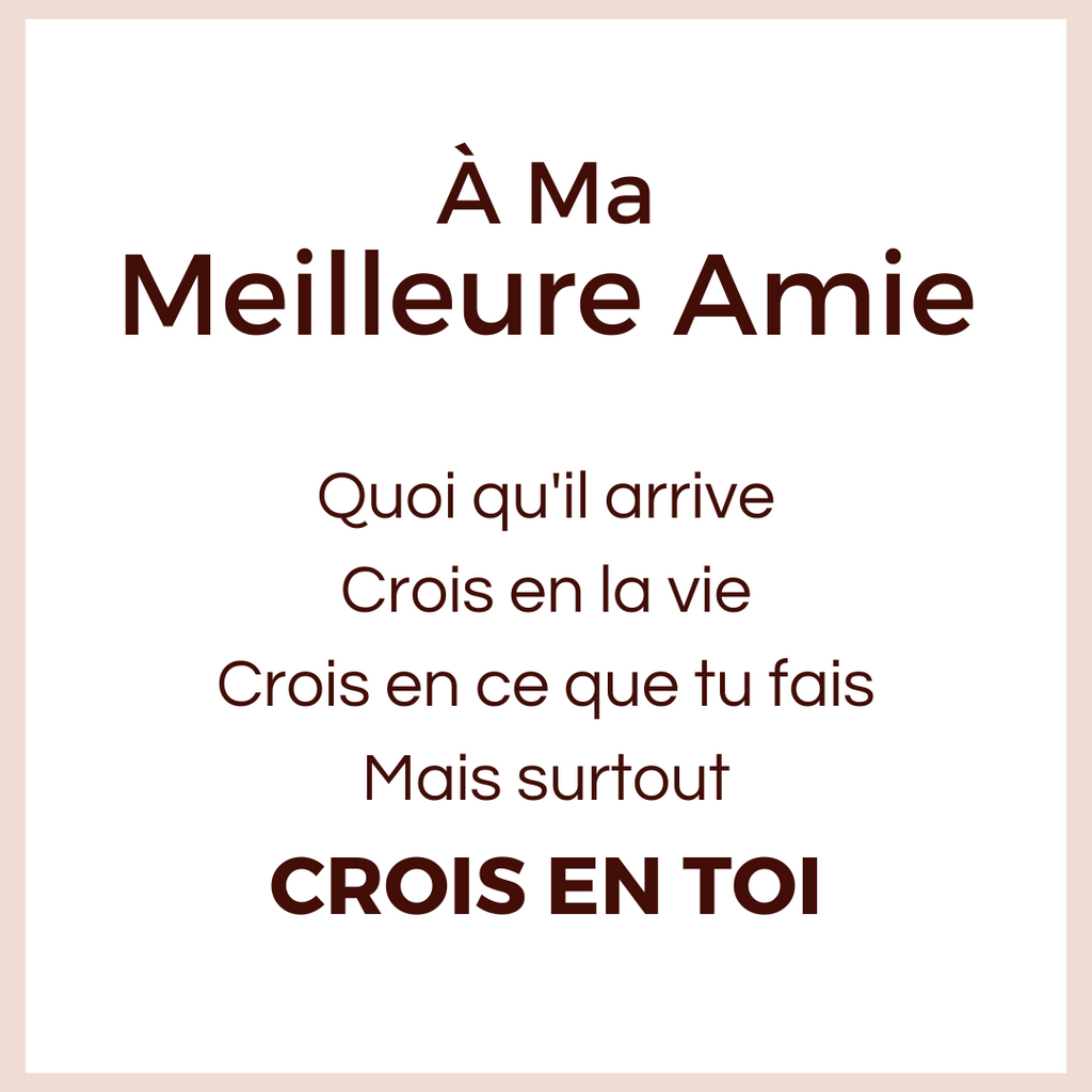 Bague Ajustable - À ma meilleure amie - Crois en toi