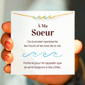 Bracelet Vagues - À ma soeur - Je serai toujours à tes côtés